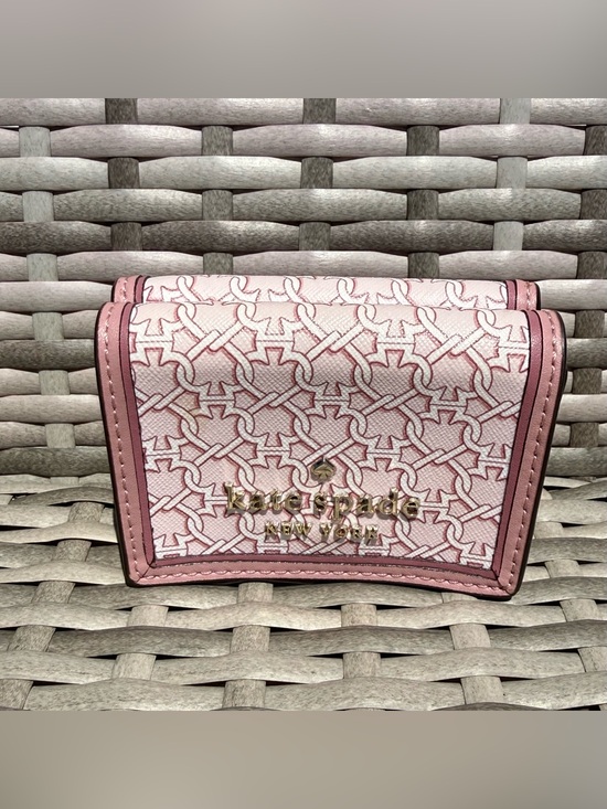 kate spade Handbags - KATE SPADE Micro Pink ♠️ Pattern Tri-Fold Wallet + Gold Tone Hardware LIKE NEW